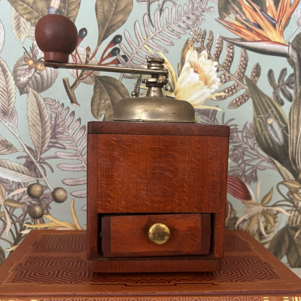 VINTAGE Coffee Grinder Wooden